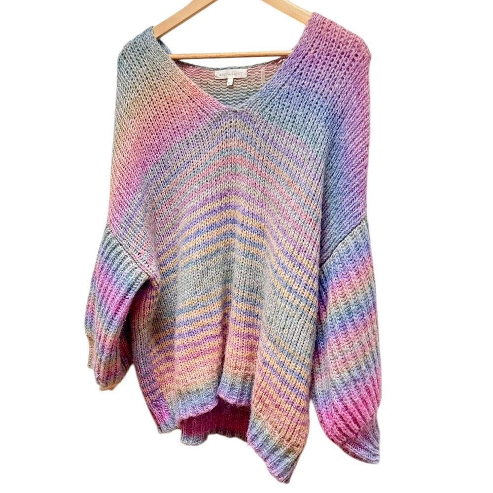 LoveShackFancy Alpaca & Mohair Rio Rainbow Pullover - Picture 5 of 13